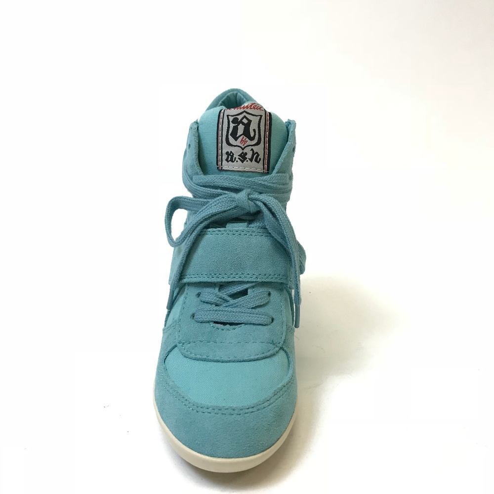 Ash Bowie Turquoise Suede Wedge Shoes NIB